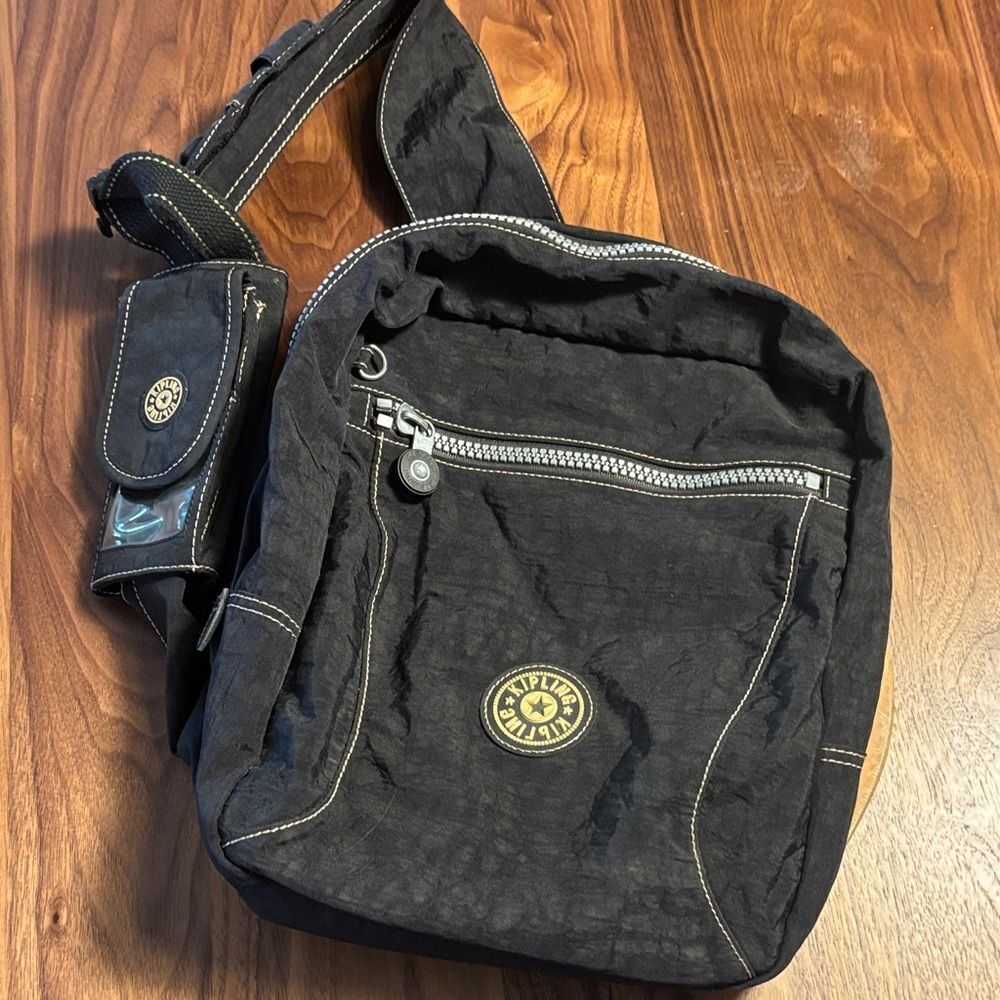 Kipling Vintage Black Crossbody Bag